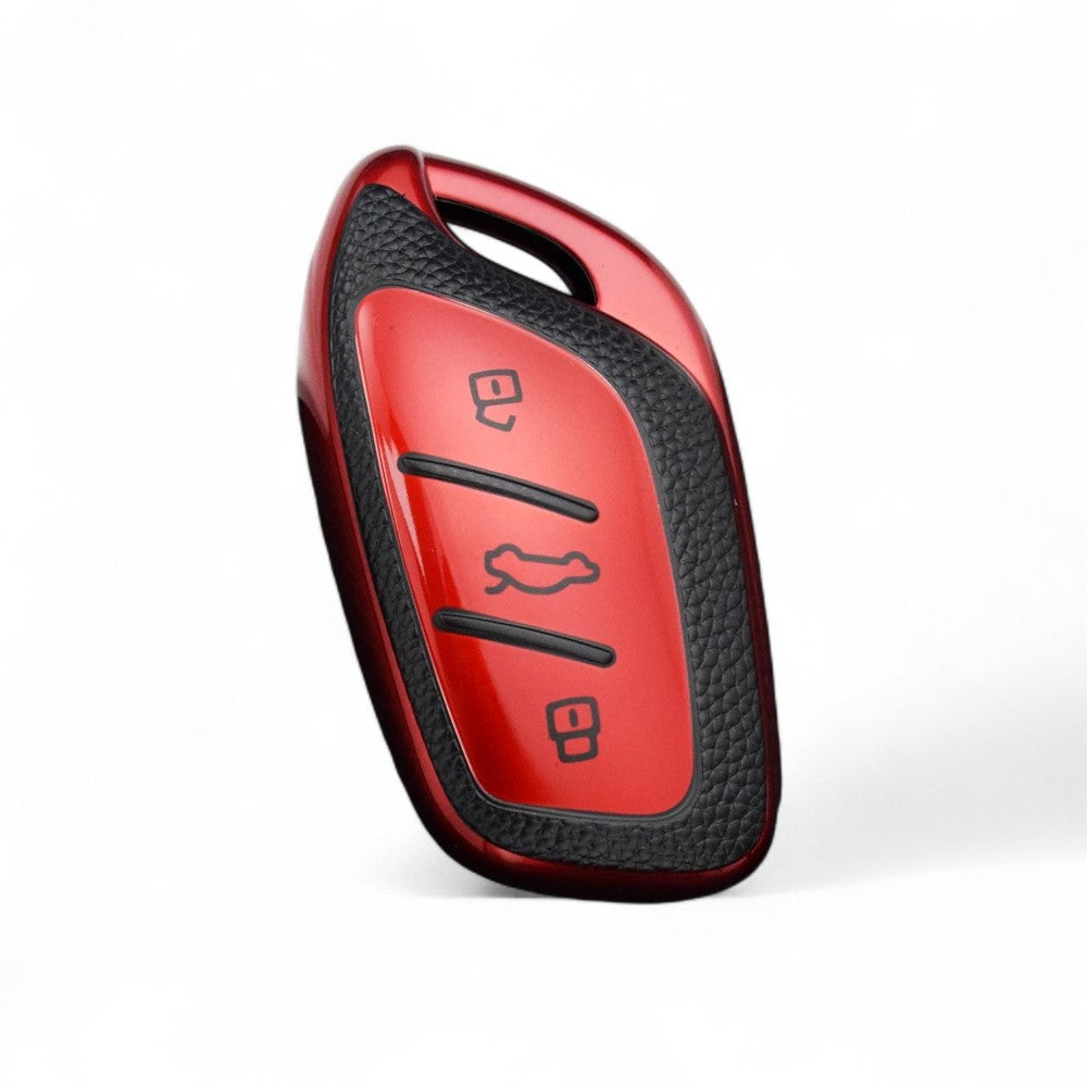 Car Key Cover Compatible MG ZS EV, Astor Smart Key tpu Leather