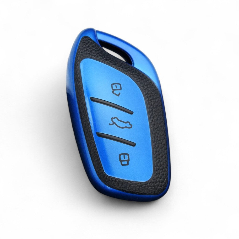 Car Key Cover Compatible MG ZS EV, Astor Smart Key tpu Leather