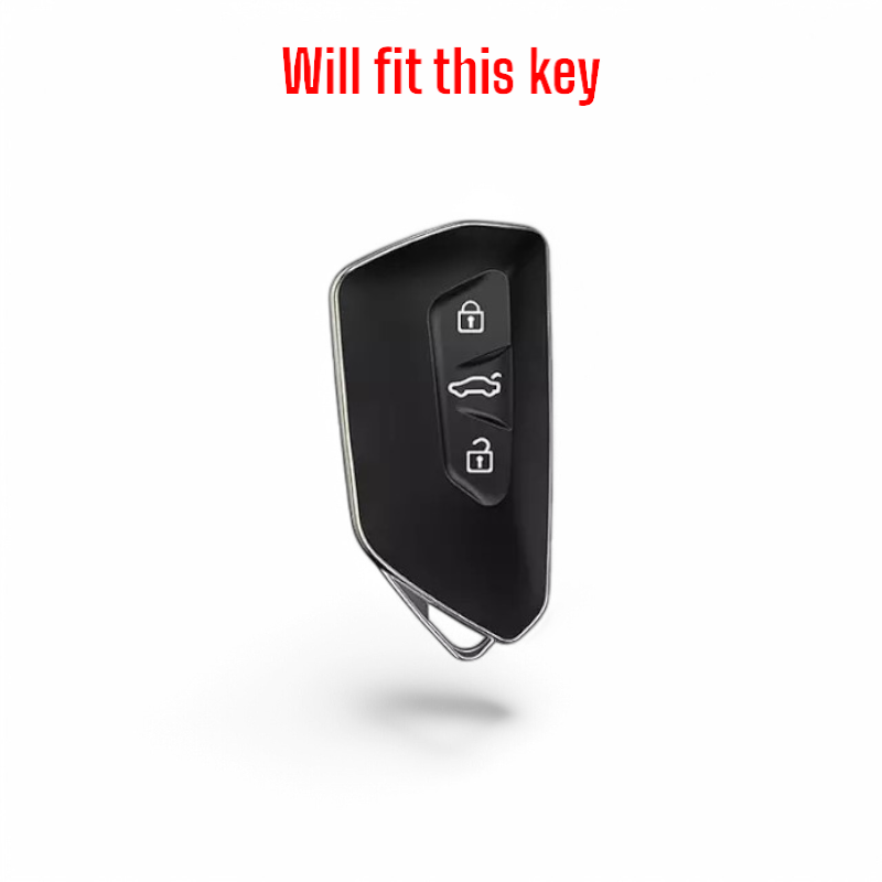Key Cover For VW Skoda Seat Volkswagen Golf 8 3 Button Car Key Case PU Leather