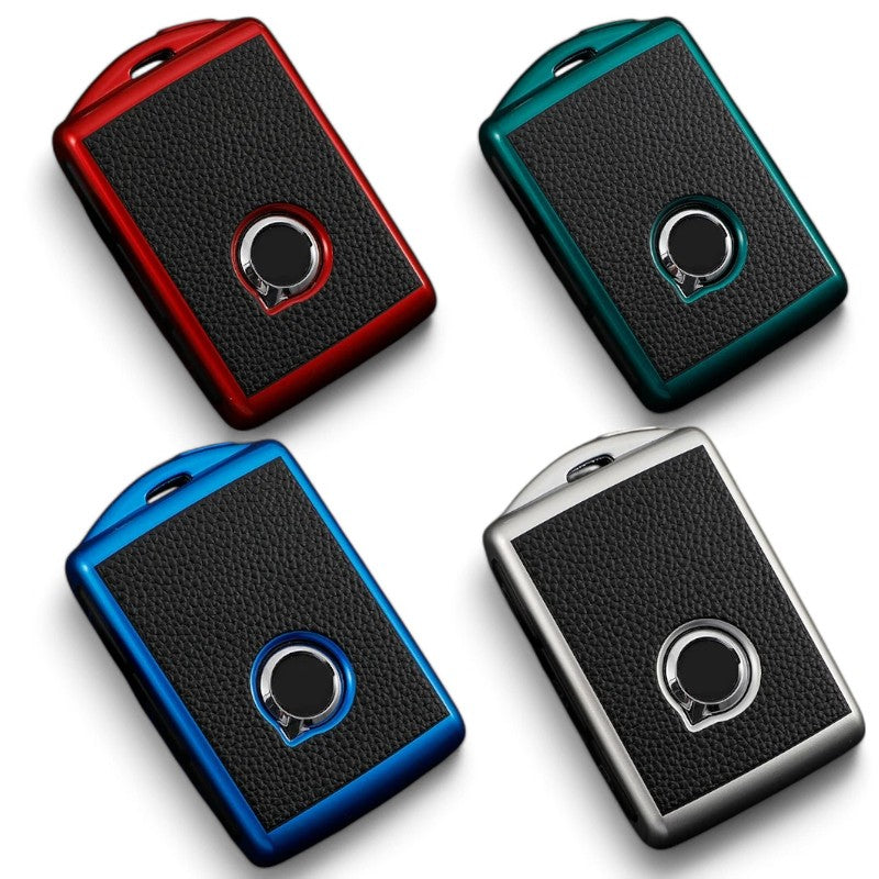 Car Key Cover for Volvo S60 XC60 S90 XC90 XC40 V60 V90, Key Fob Protecion Case – Blue, Red & Green Leather-Look Design