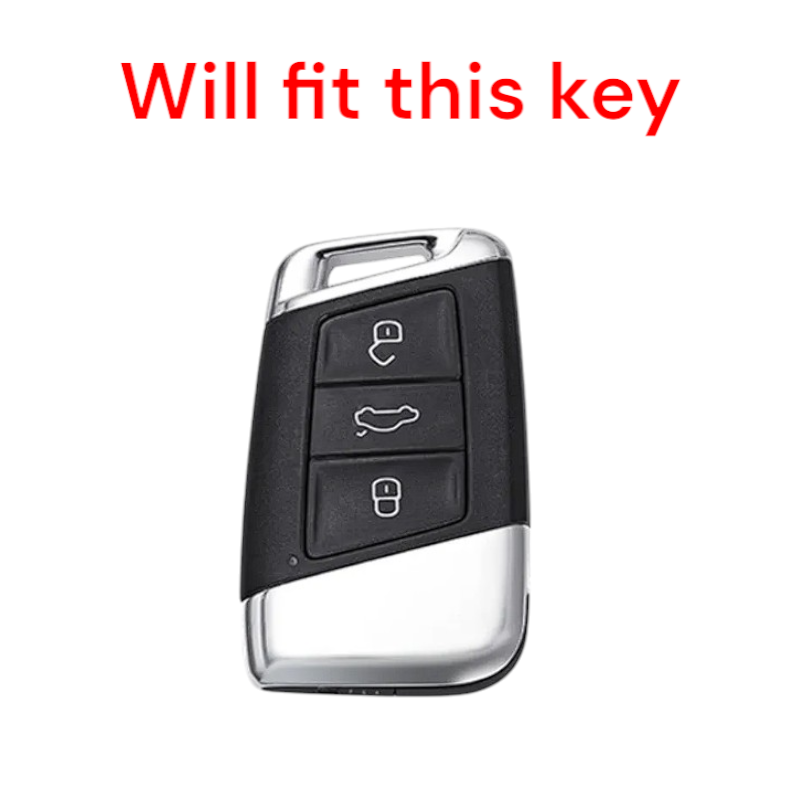 Car Key Fob Cover Compatible with VW Passat B8 CC Jetta Magotan B5 3-Button Remote Key | TPU Protective Case