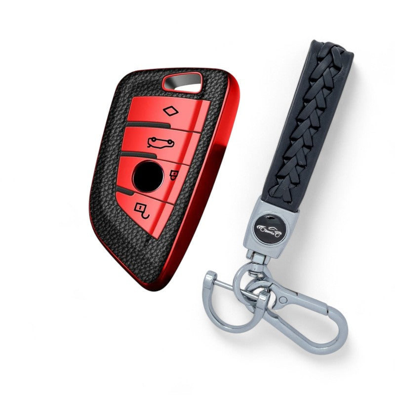 Key Fob Cover Case for BMW G30 F20 F30 F10 F46 X1 1 2 3 5 6 7 x2 with Keychain