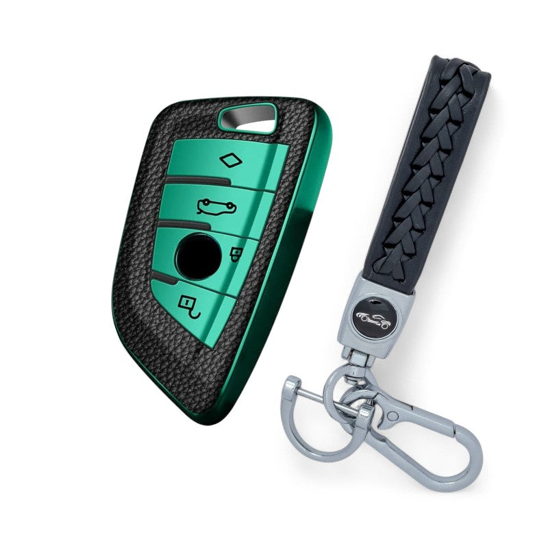 Key Fob Cover Case for BMW G30 F20 F30 F10 F46 X1 1 2 3 5 6 7 x2 with Keychain