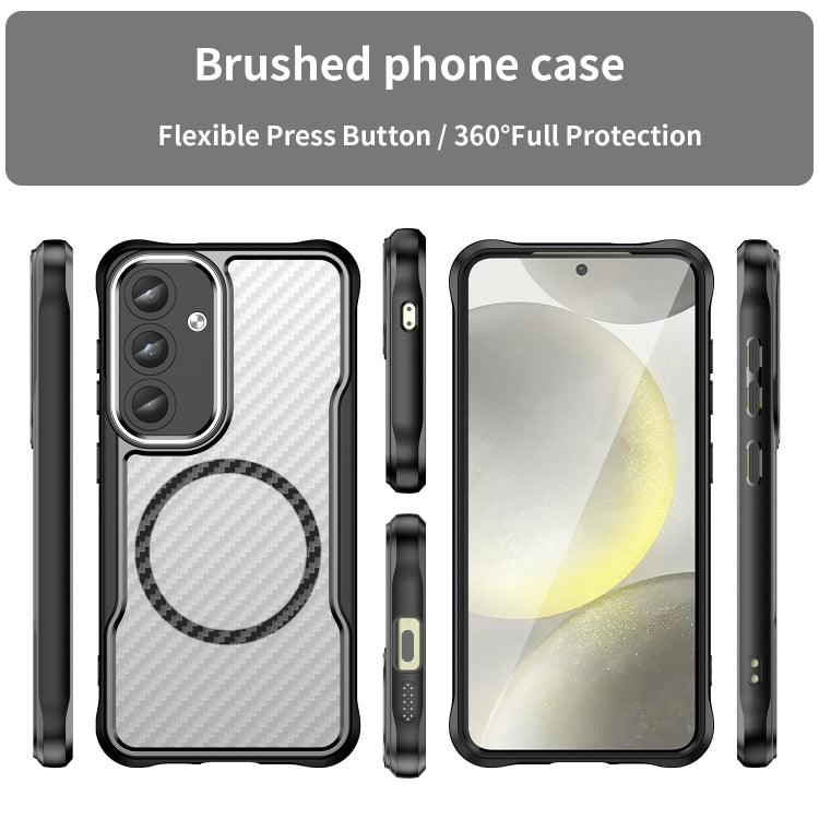 Samsung Galaxy S25 ULTRA compatible Transparent Carbon Fiber Phone Case – Slim, Shockproof, and Lightweight