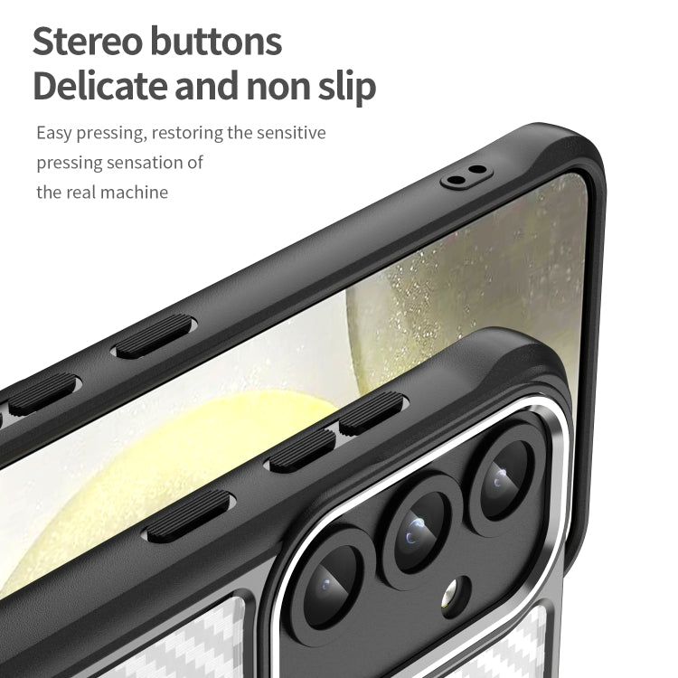 Samsung Galaxy S25 ULTRA compatible Transparent Carbon Fiber Phone Case – Slim, Shockproof, and Lightweight