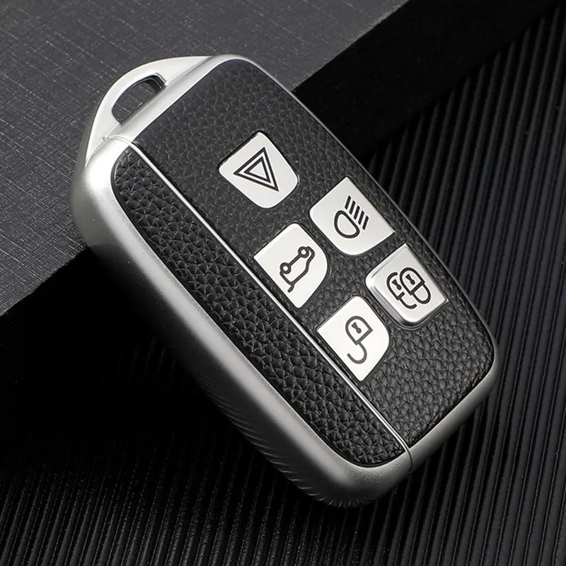 Case for Jaguar XF, XJ, XJL, XE, C-X16 y XK Blue, Red & Silver Leather-Look Design
