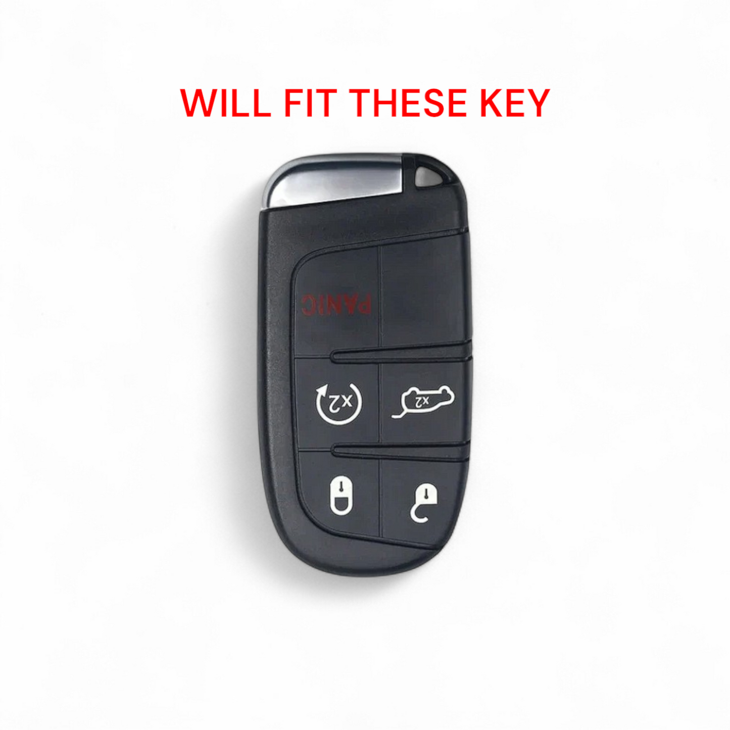 Key Fob Cover for Jeep & Dodge Grand Cherokee, Renegade, Charger, Challenger