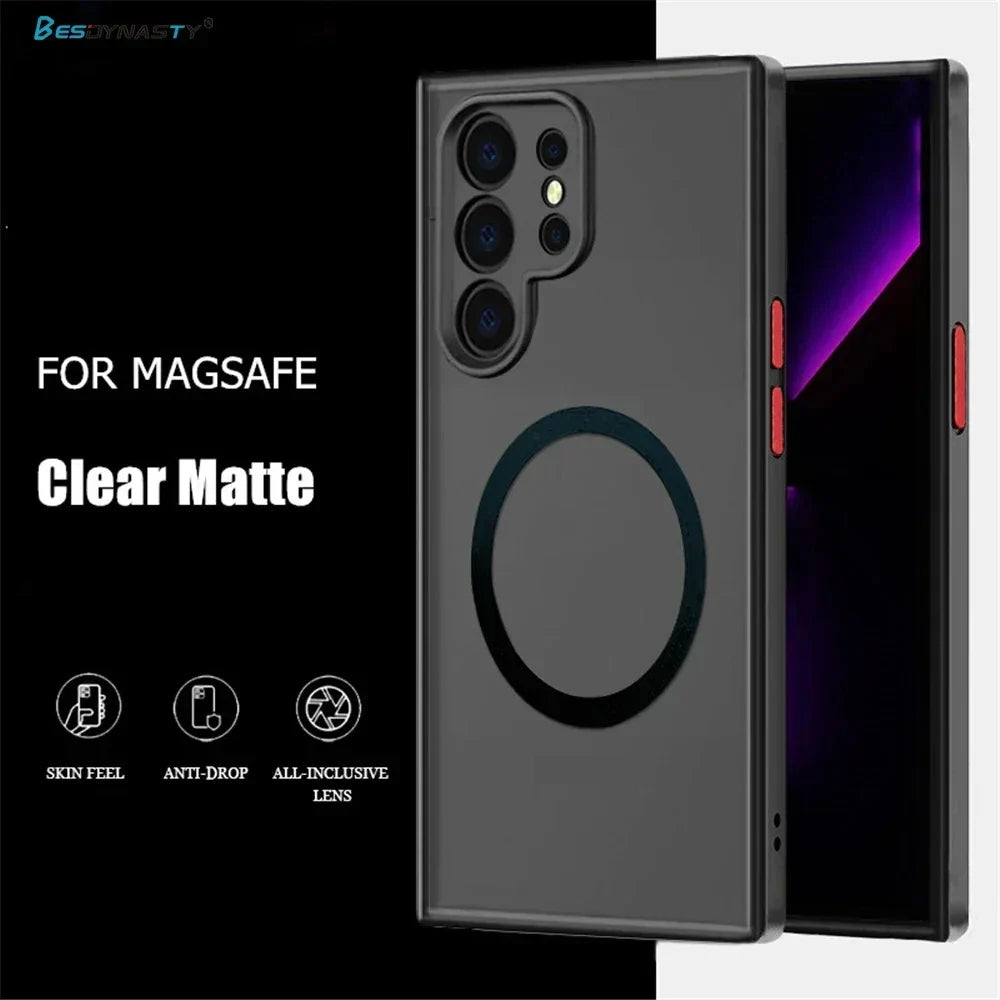 Phone Case For Samsung Galaxy S25 Magnetic Shockproof Cover