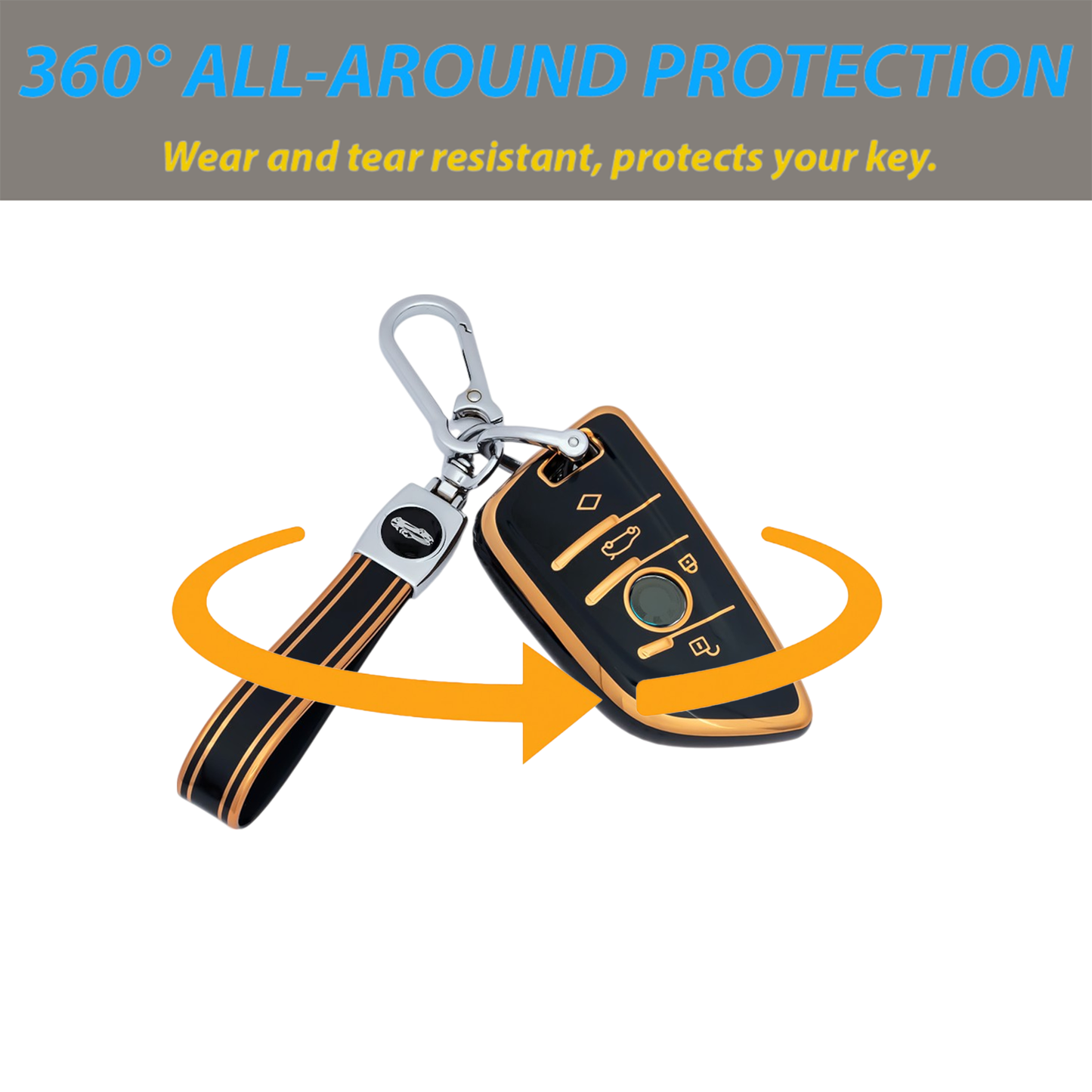 Keychain for BMW G30 F20 F30 F10 F46 X1 1 2 3 5 6 7 Remote Key Fob Cover Case