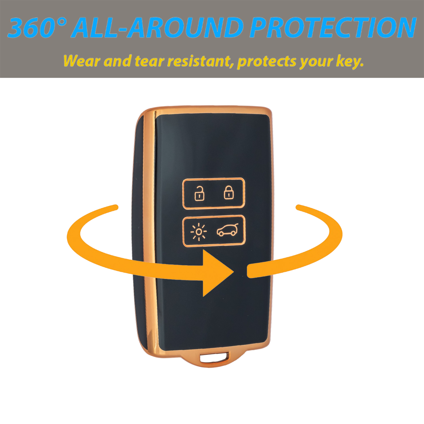 Key Case for Renault Kadjar, Megane, Clio, Koleos, Captur, Espace, Talisman, Arkana