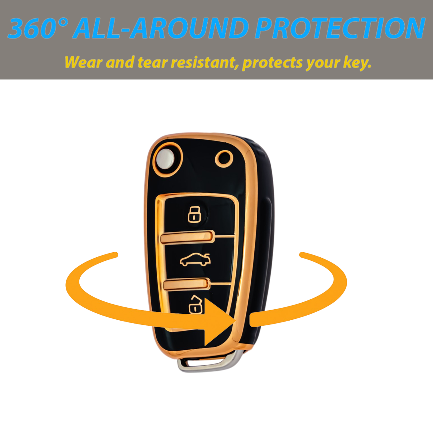 Key Cover Shell Fob Cover for Audi A1 A3 A6 Q2 Q3 Q7 TT TTS S3 S6 RS3 RS6