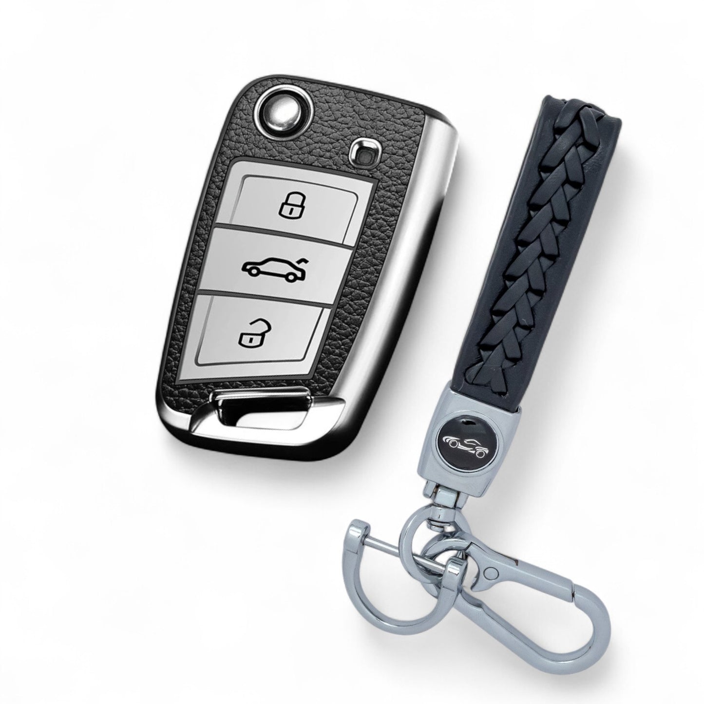 Key Cover For VW Seat Skoda Case Remote Fob Protector Shel Golf TPU Leather TL40