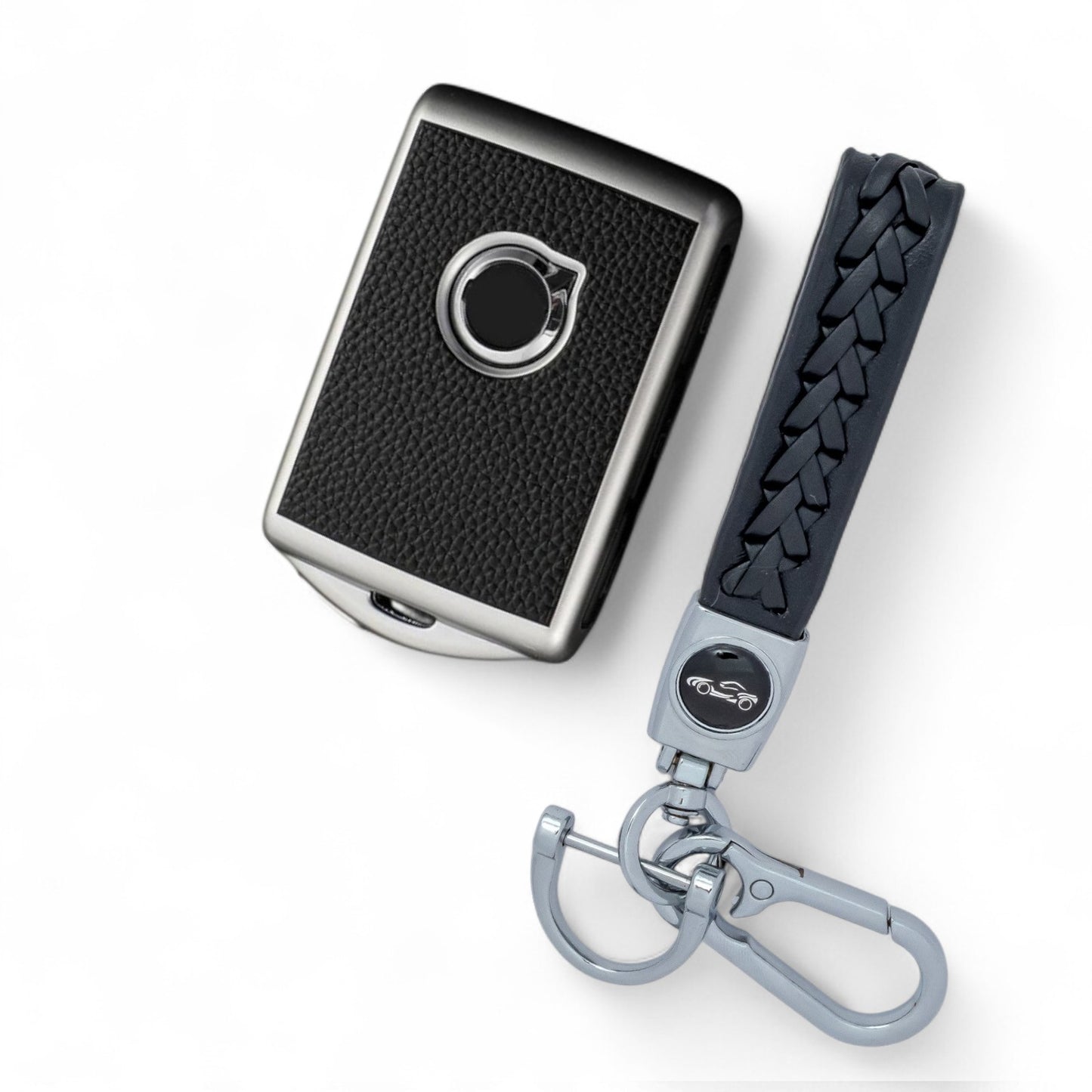 Car Key Cover for Volvo S60 XC60 S90 XC90 XC40 V60 V90, Fob Case with Keychain