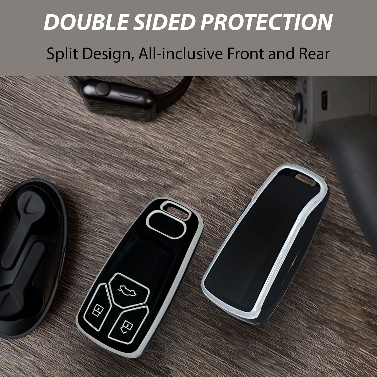 Car Key Case For Audi A4 B9 A5 A6L A6 S4 S5 S7 8W Q7 4M Q5 TT TTS RS Quattro