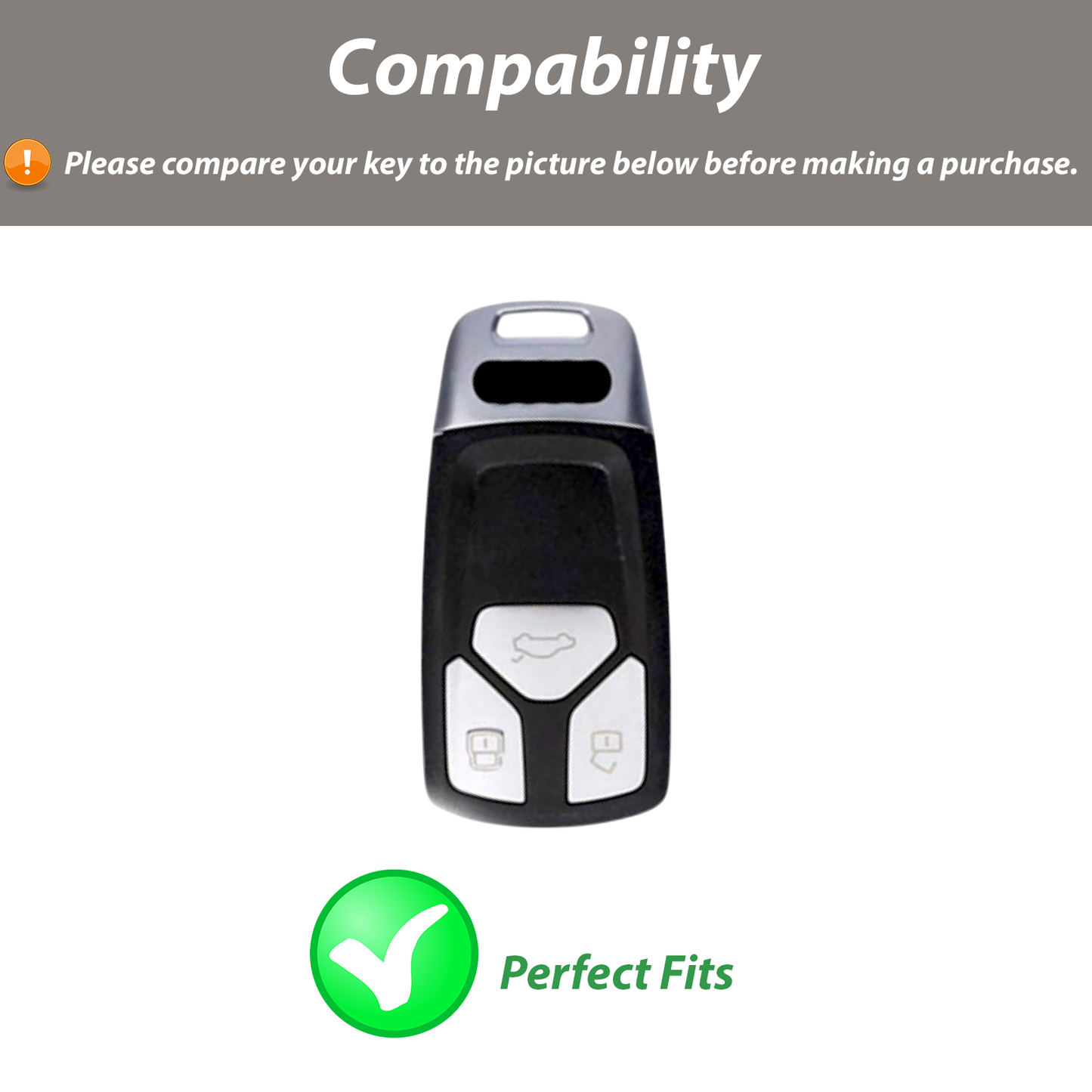 Car Key Fob Cover fit for Audi A4 B9 A3 S4 RS4 A5 F5 S5 RS5 FY Q7 with Keychain