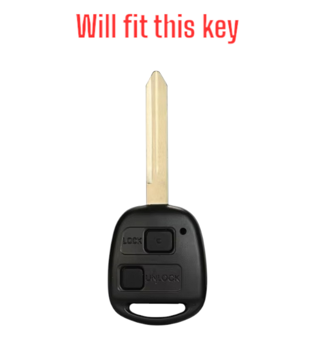 Key Case for Toyota Land Cruiser, YARIS, CAMRY, RAV4, Corolla, Prado, Tarago, Avensis (2 buttons)