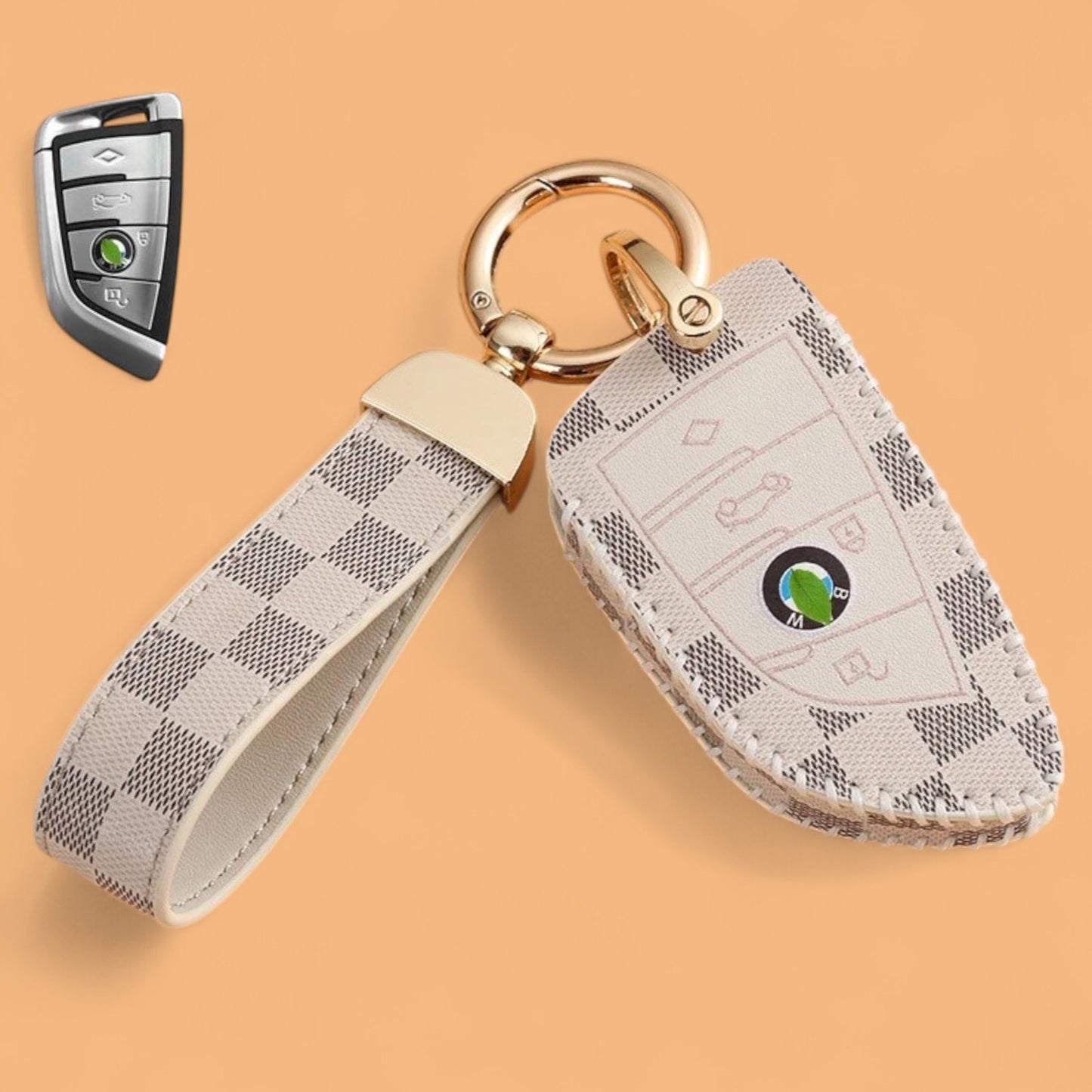 Leather Car Key Case Holder Cover for BMW X1 X3 X5 X6 X7 1 3 5 6 7 Series G20