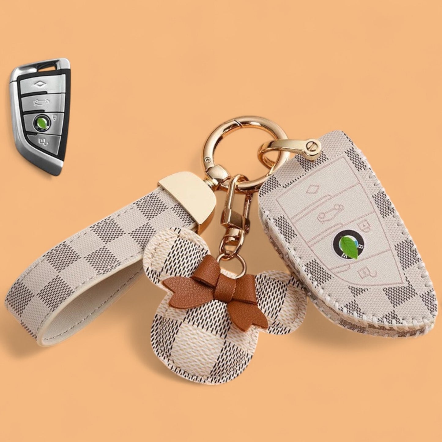 Leather Car Key Case Holder Cover for BMW X1 X3 X5 X6 X7 1 3 5 6 7 Series G20