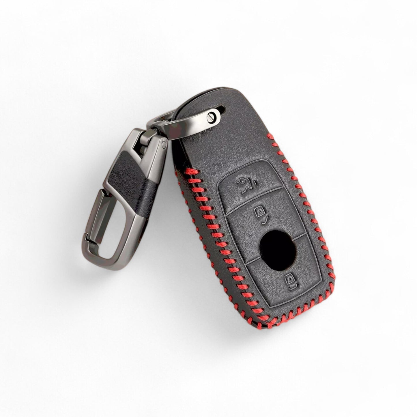 Car Faux Leather Remote Key Fob Case for Mercedes Benz Clase A, B, C, E, S, G, GLC, CLE, CLA (AMG)