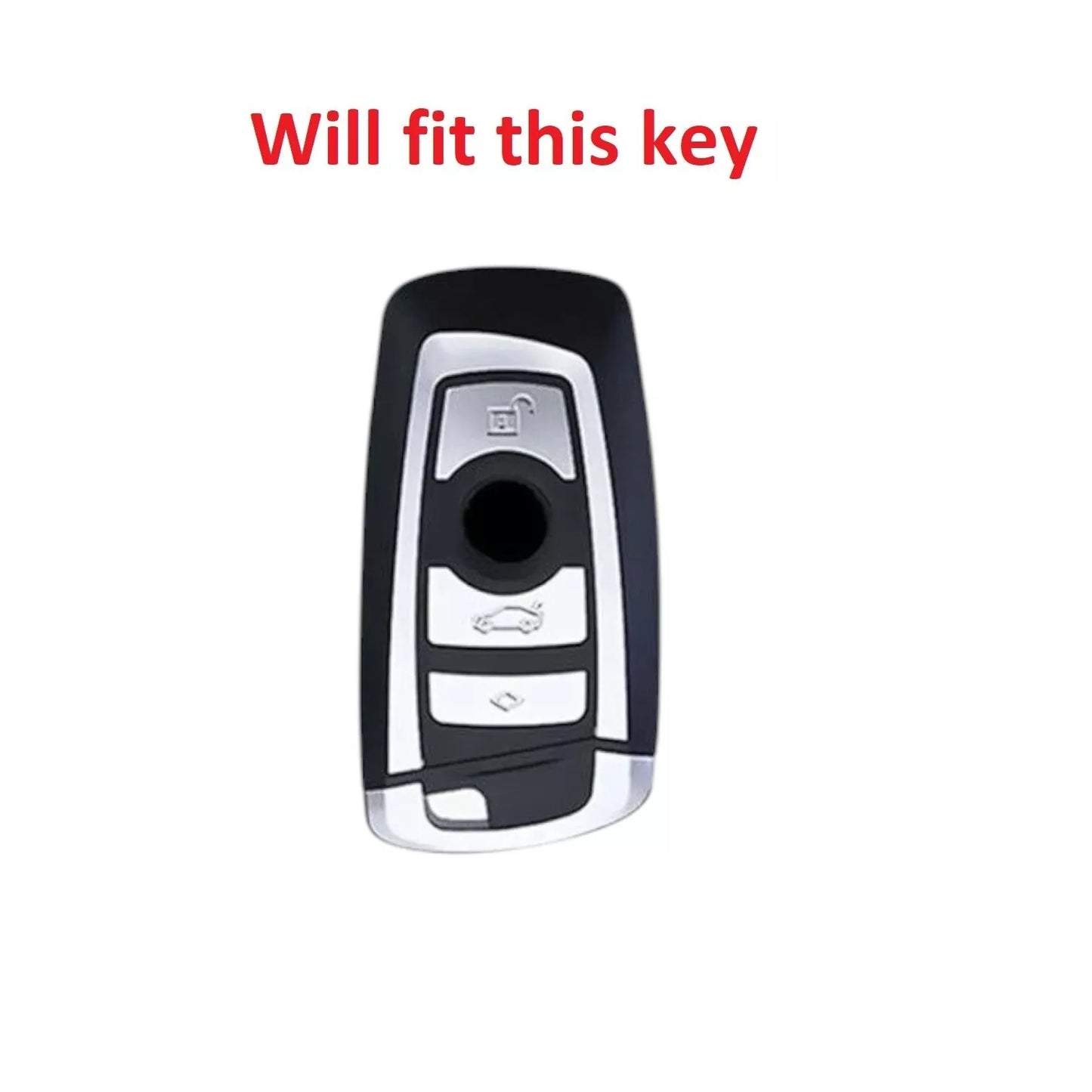 Car Key Cover Case Fob Black For BMW F10 F11 F30 X3 X4 X5 X6 X7 with Keychain
