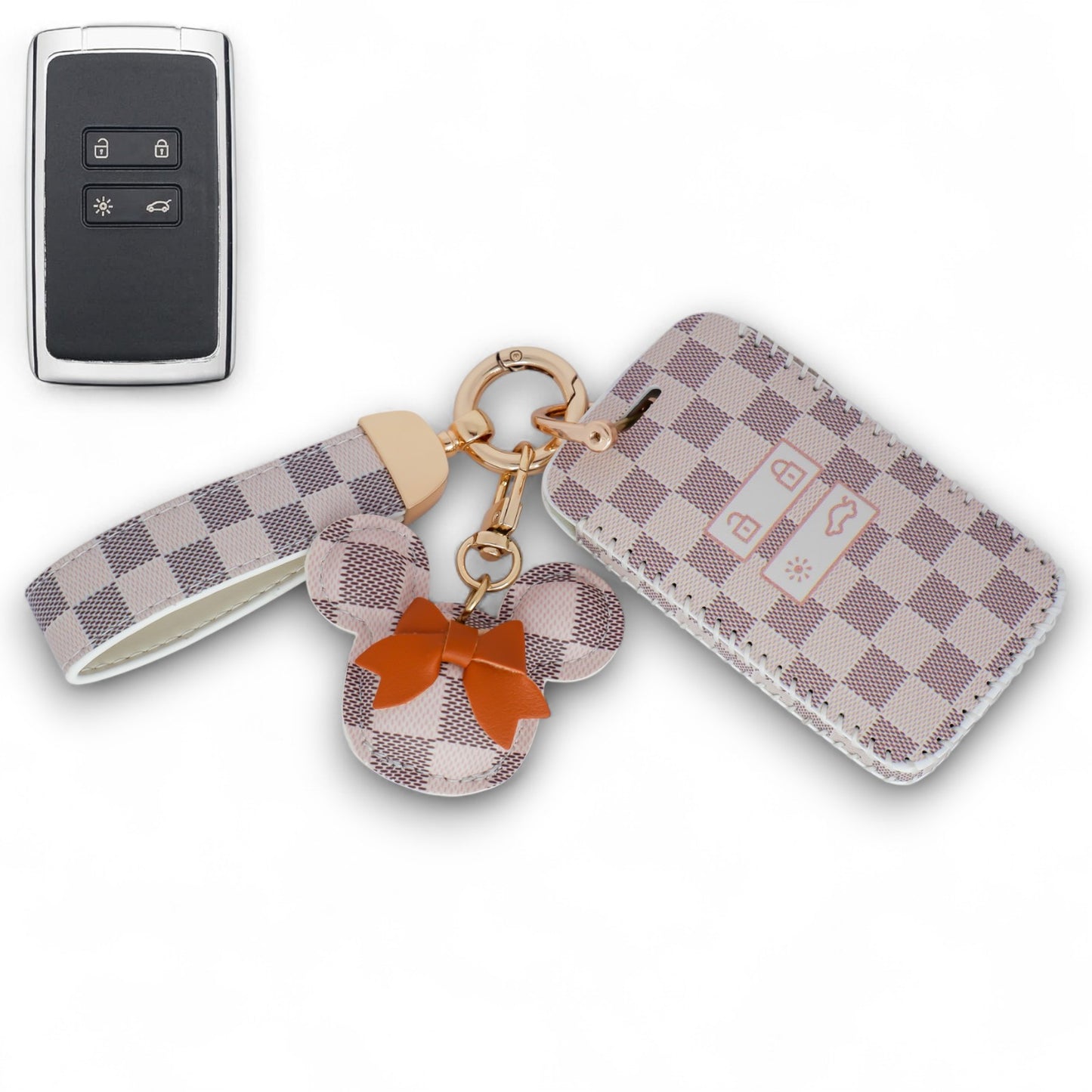 Key Card Cover Case for Renault Arkana Kadjar Megane Zoe Captur Clio PU Leather