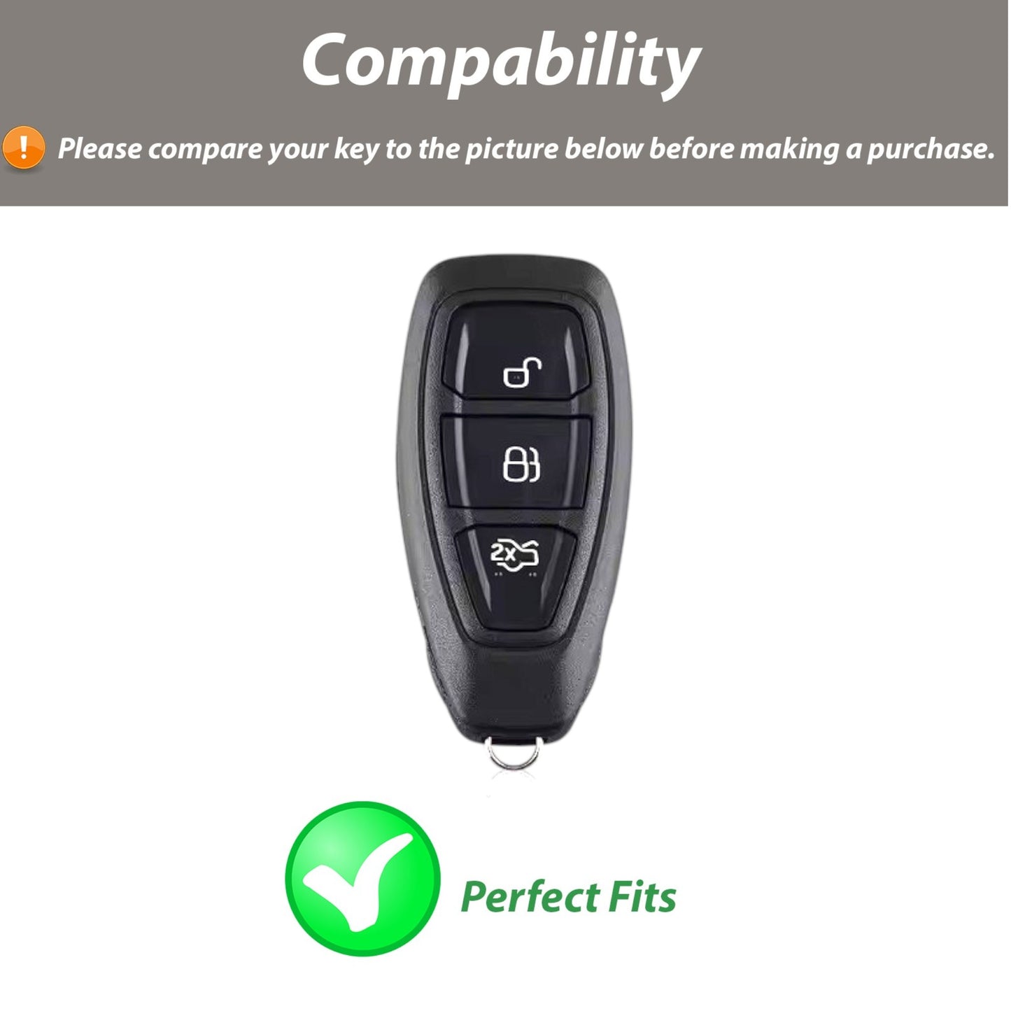 For Ford Focus Fiesta Mondeo Titanium Key Case Cover Remote 3 button TPU