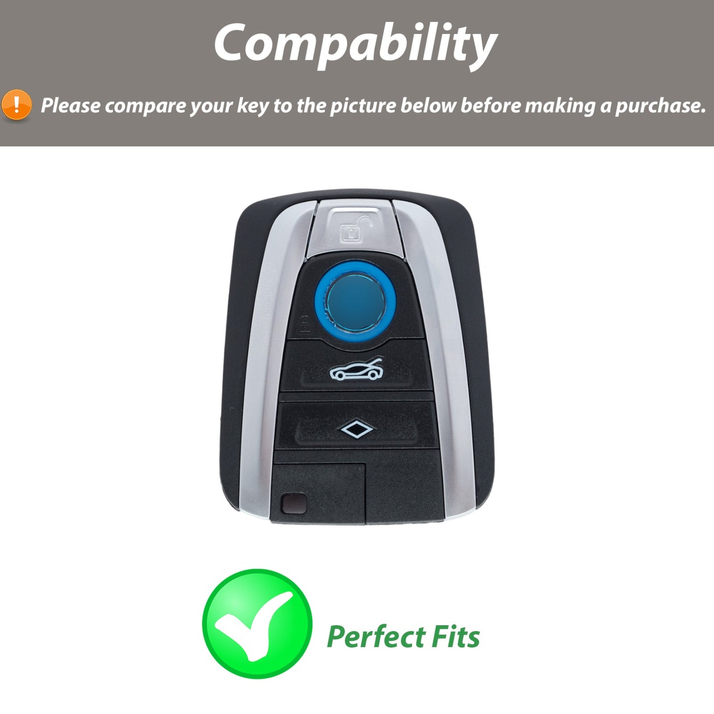 Key Cover For BMW i3 i8 Series Electric Remote Fob Faux Leather Case