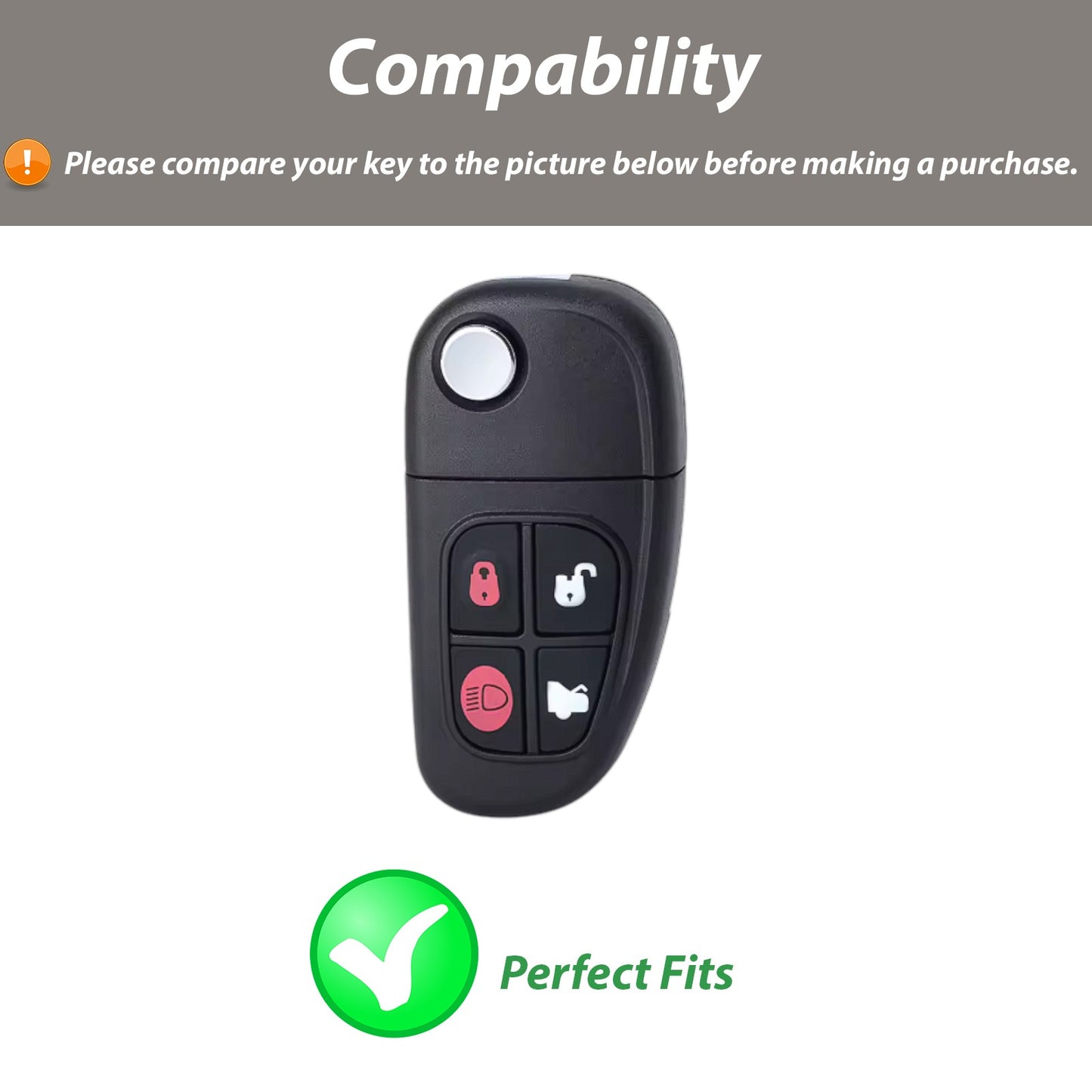 Flip Key Case Blade For Jaguar X S Type XJ XK XJR Land Rover Fob Cover 4Buttons
