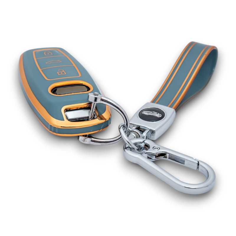 Keychain with Key Case fits For Audi A1 S1 A2 A3 S3 A5 A6 RS TT Remote Fob Cover