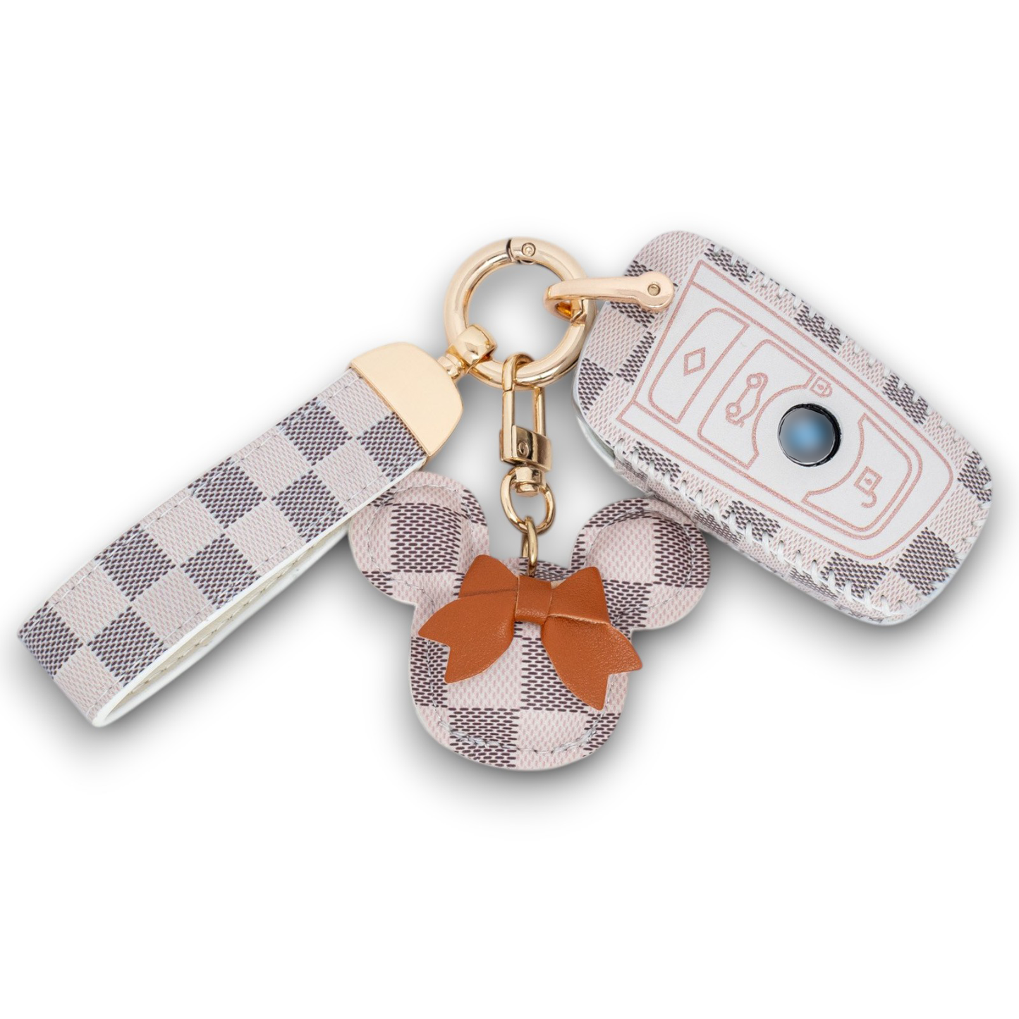for BMW 1 2 3 5 7 M Series F10 F20 F30 4 Button Remote Car Key Fob PU Leather