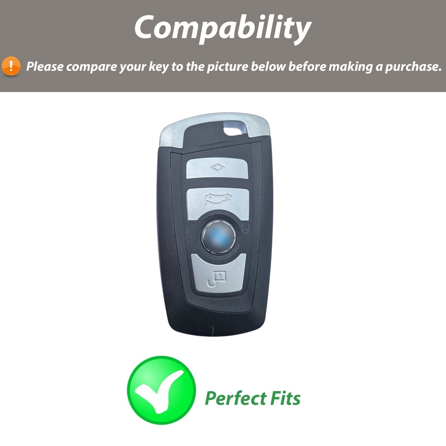 for BMW 1 2 3 5 7 M Series F10 F20 F30 4 Button Remote Car Key Fob PU Leather
