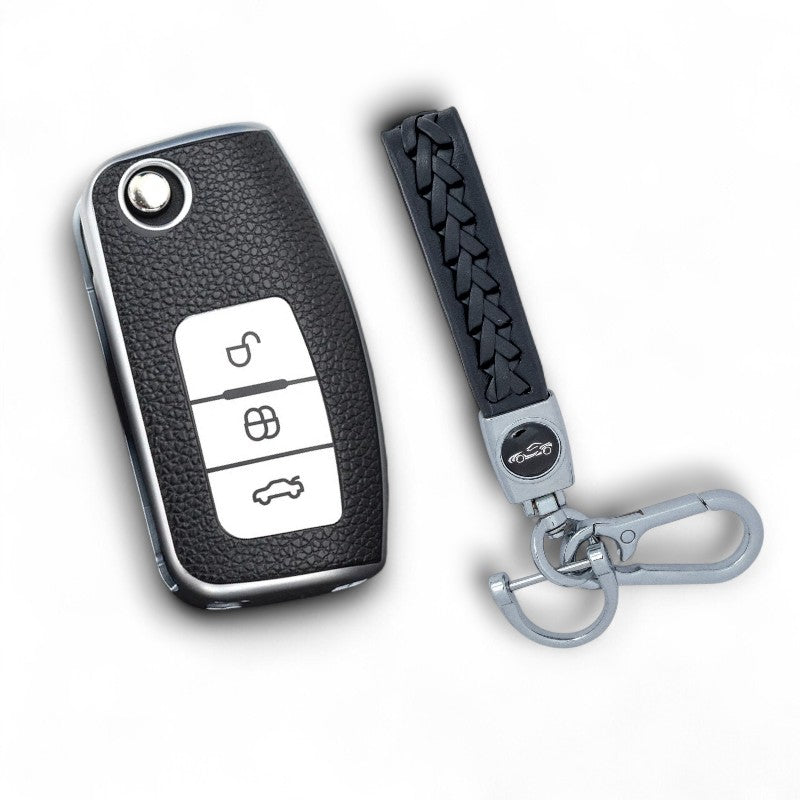 Keychain with Key Fob Case Cover For Ford Fiesta Focus Mondeo C-Max Galaxy