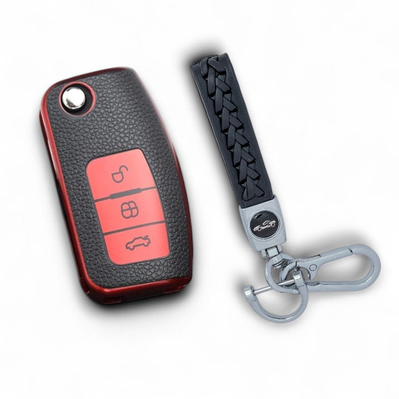 Keychain with Key Fob Case Cover For Ford Fiesta Focus Mondeo C-Max Galaxy