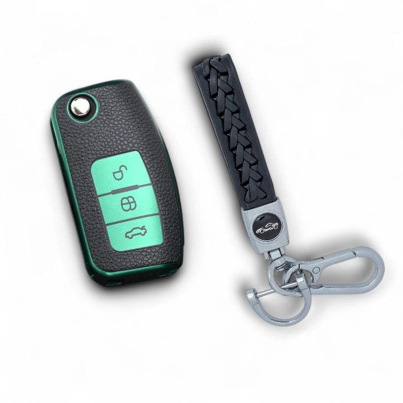 Keychain with Key Fob Case Cover For Ford Fiesta Focus Mondeo C-Max Galaxy