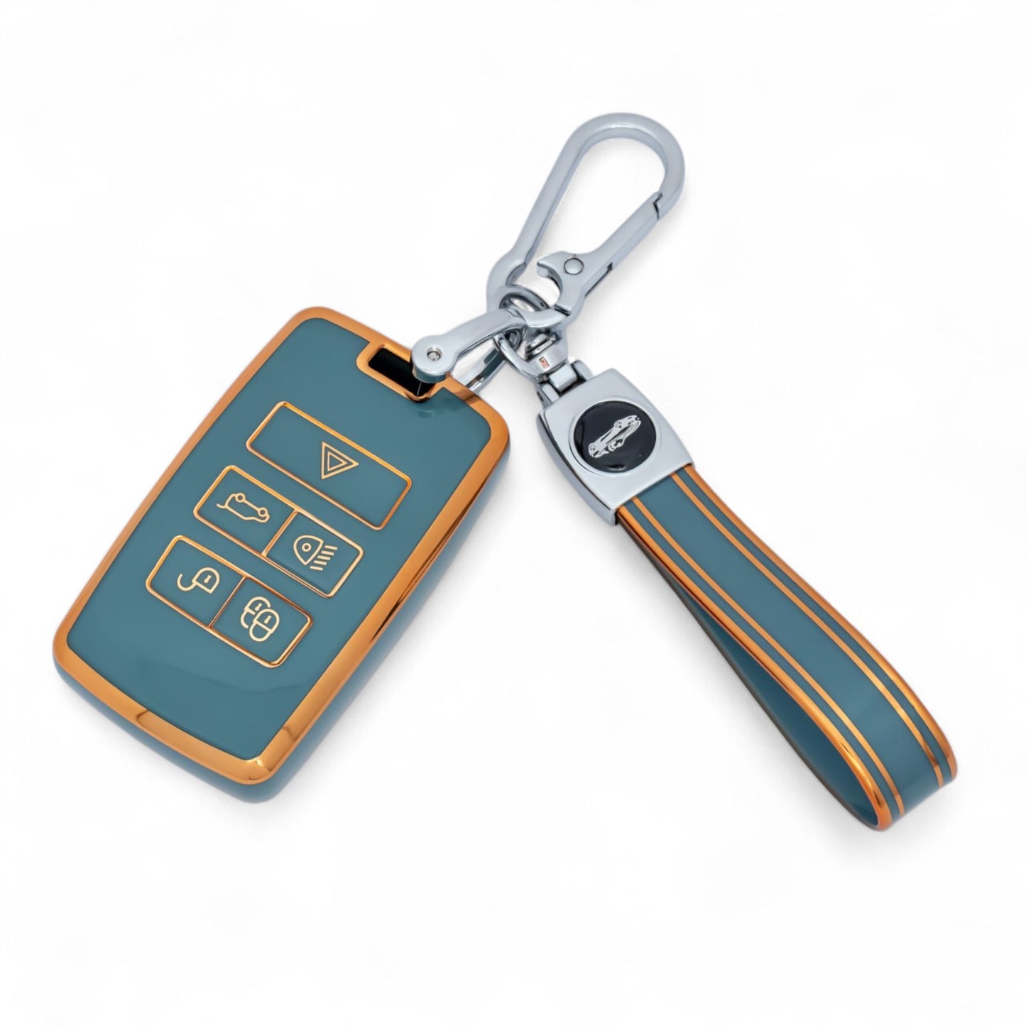 Keychain with Key Case For Land Rover Range Rover Sport Velar Evoque Vogue