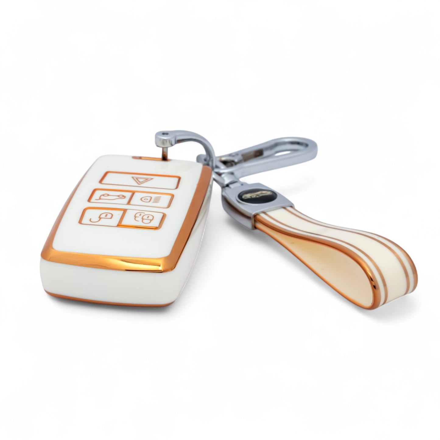 Keychain with Key Case For Land Rover Range Rover Sport Velar Evoque Vogue