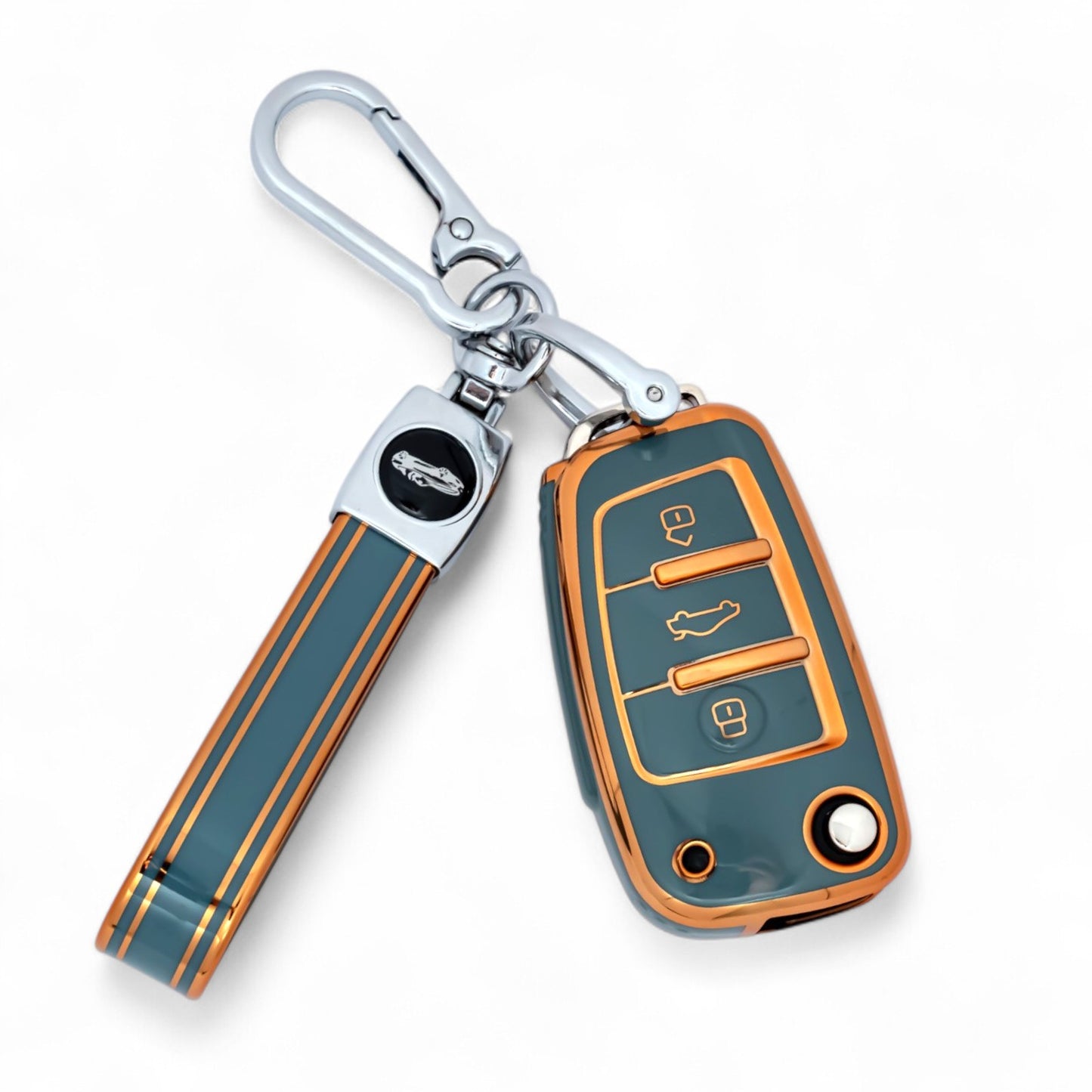 Keychain with Key Case fits For Audi A1 S1 A2 A3 S3 A5 A6 RS TT Remote Fob Cover