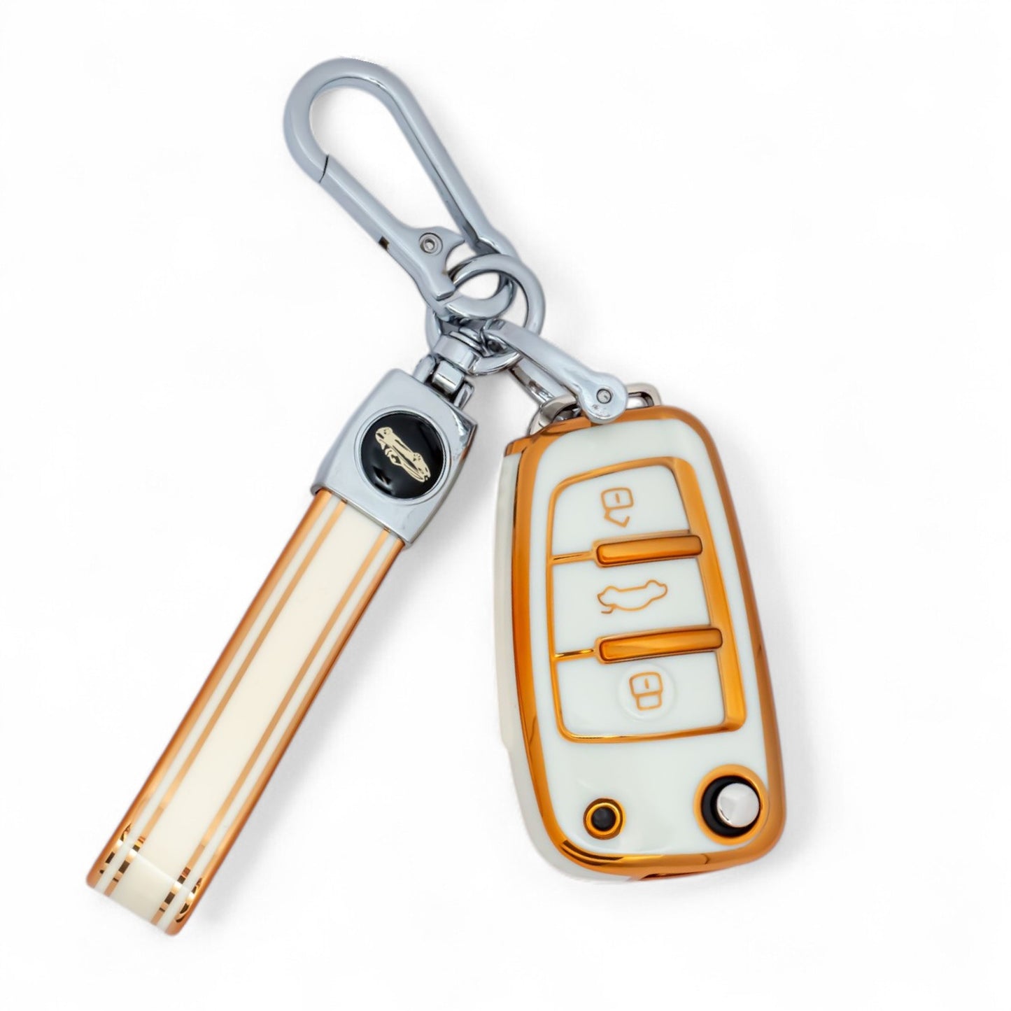 Keychain with Key Case fits For Audi A1 S1 A2 A3 S3 A5 A6 RS TT Remote Fob Cover