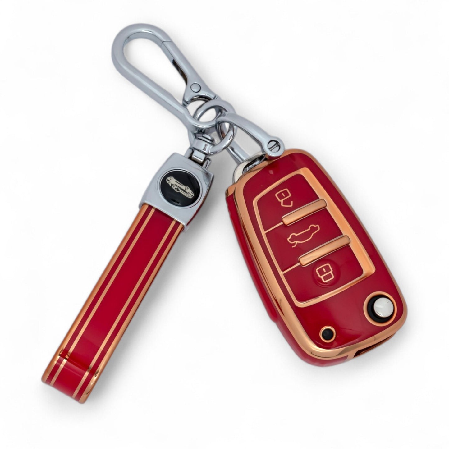 Keychain with Key Case fits For Audi A1 S1 A2 A3 S3 A5 A6 RS TT Remote Fob Cover