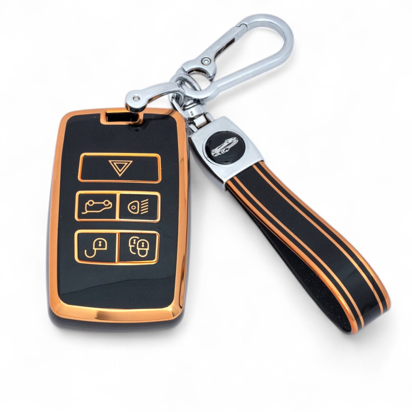 Keychain with Key Case For Land Rover Range Rover Sport Velar Evoque Vogue