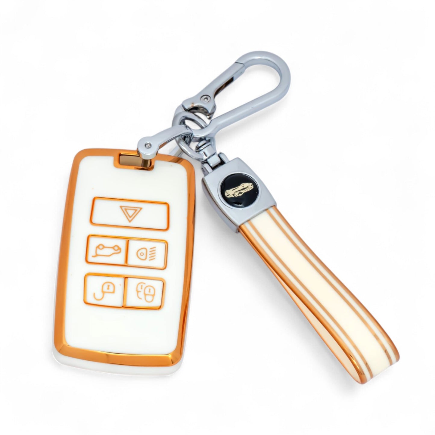 Keychain with Key Case For Land Rover Range Rover Sport Velar Evoque Vogue