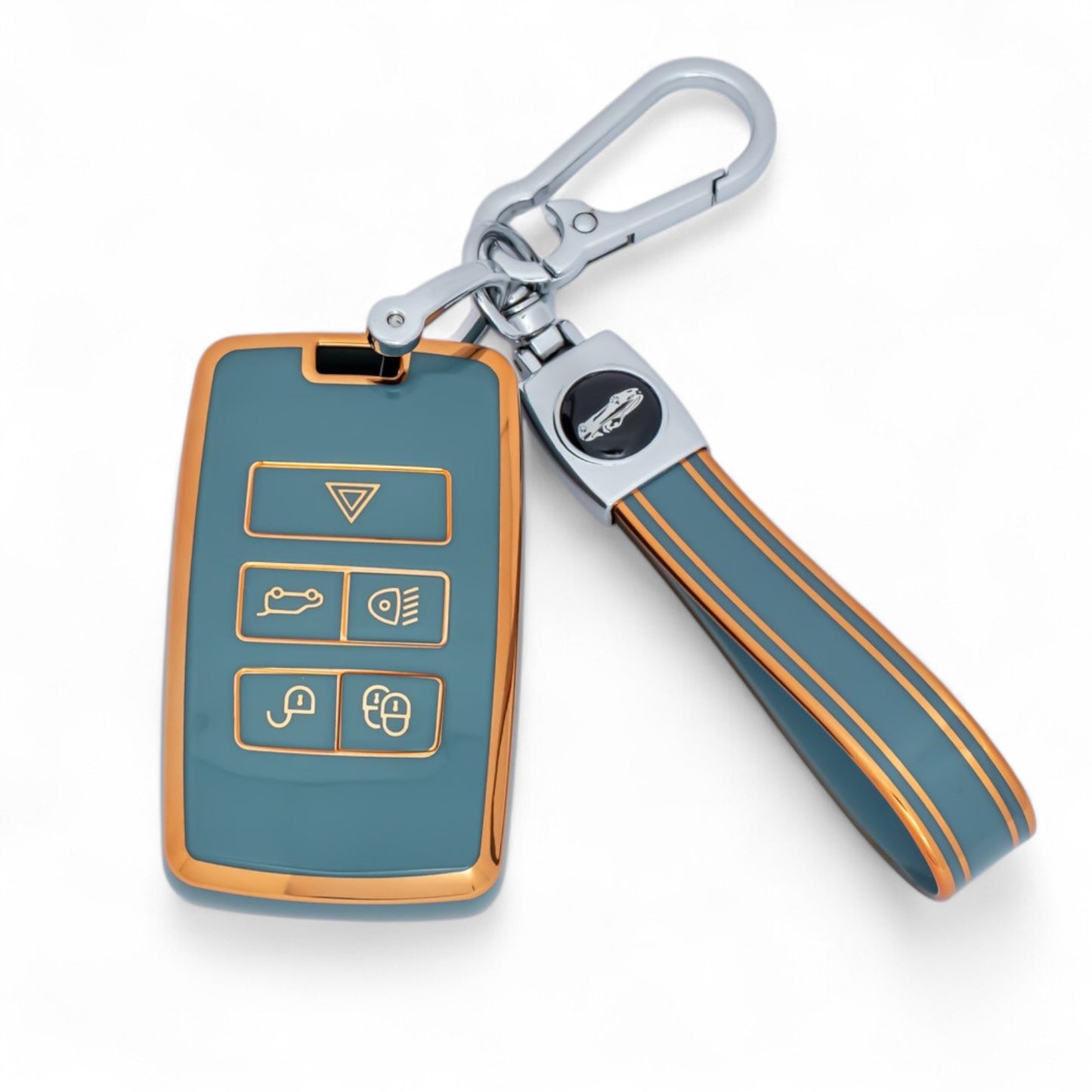 Keychain with Key Case For Land Rover Range Rover Sport Velar Evoque Vogue