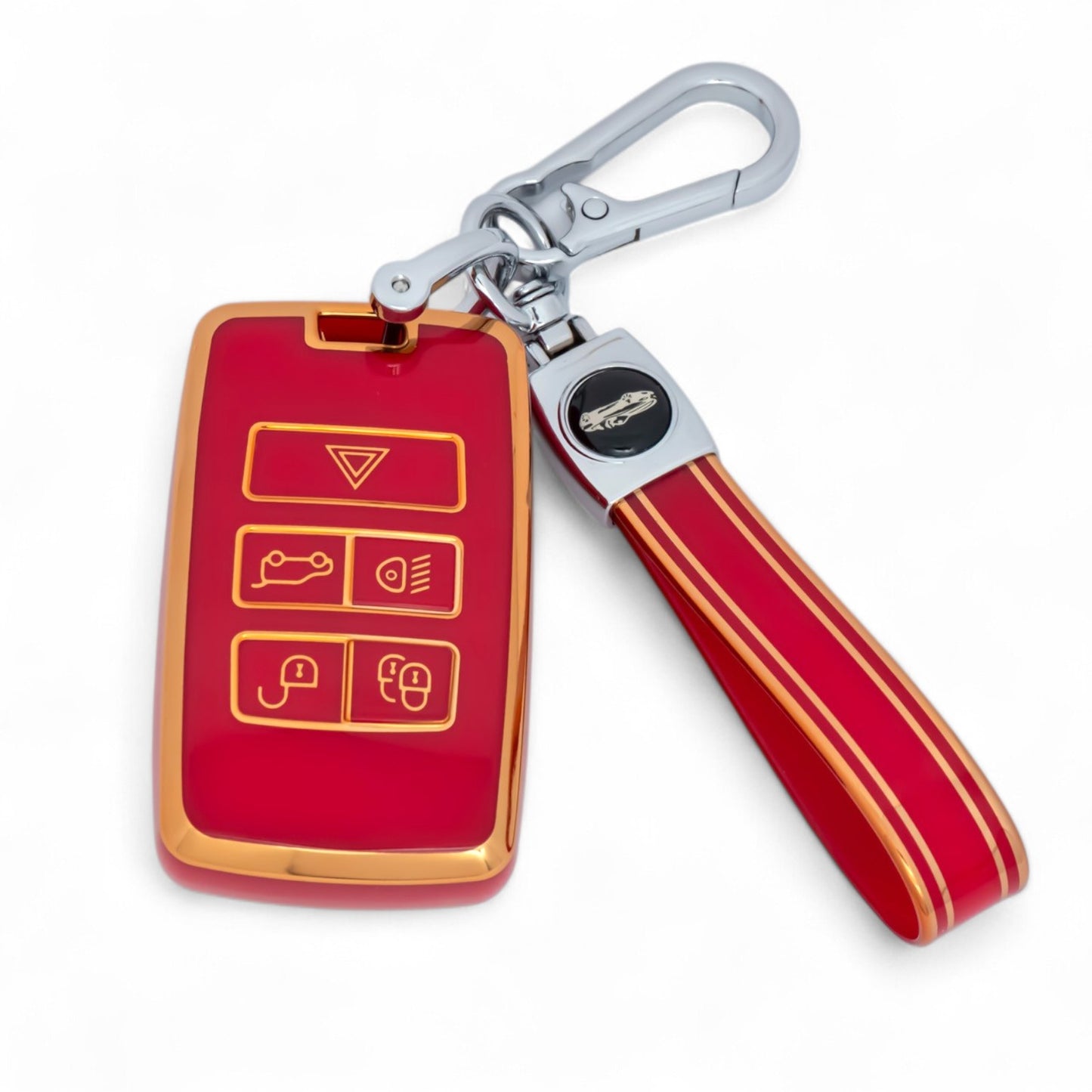 Keychain with Key Case For Land Rover Range Rover Sport Velar Evoque Vogue