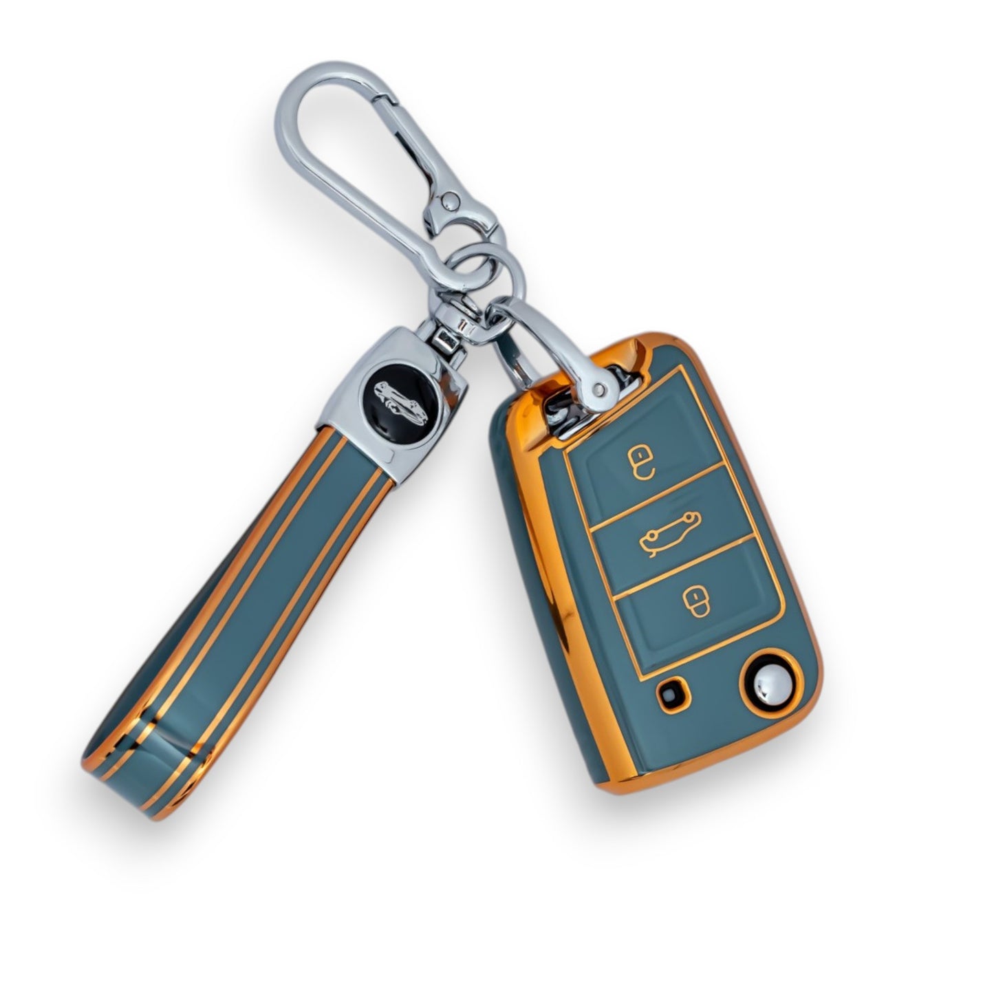 Key Cover For VW Seat Skoda Case Remote Fob Protector Shel Golf with Keychain