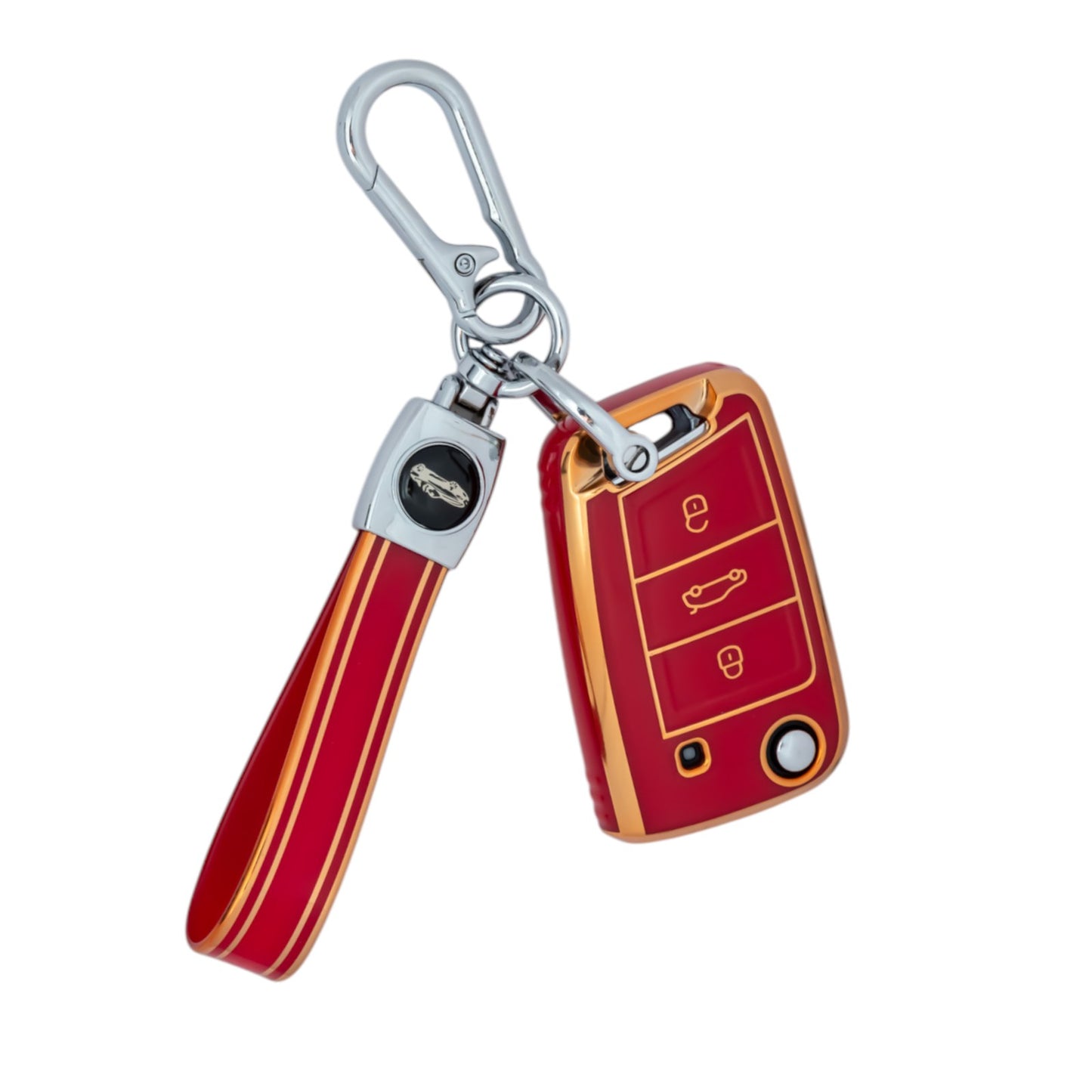 Key Cover For VW Seat Skoda Case Remote Fob Protector Shel Golf with Keychain
