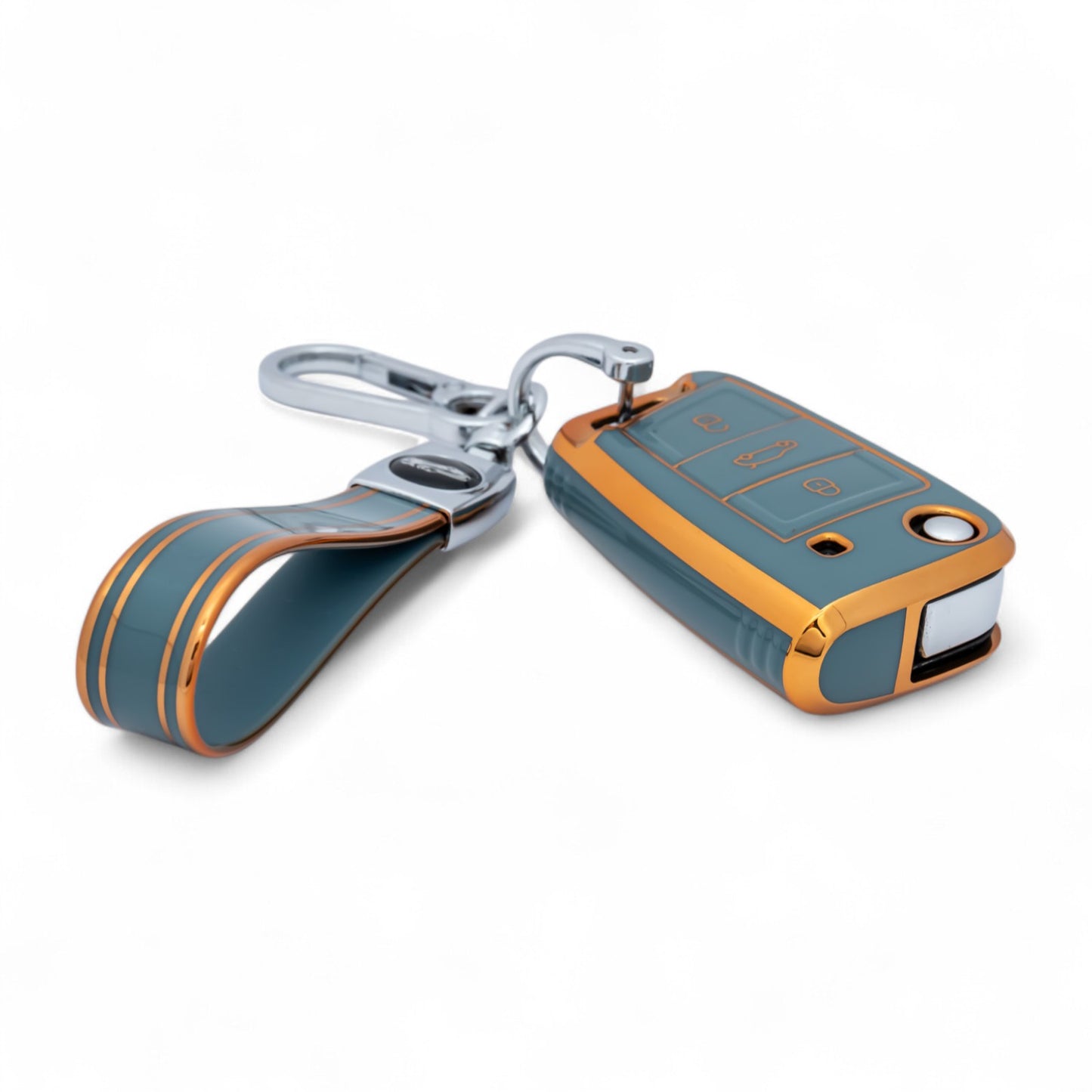 Key Cover For VW Seat Skoda Case Remote Fob Protector Shel Golf with Keychain