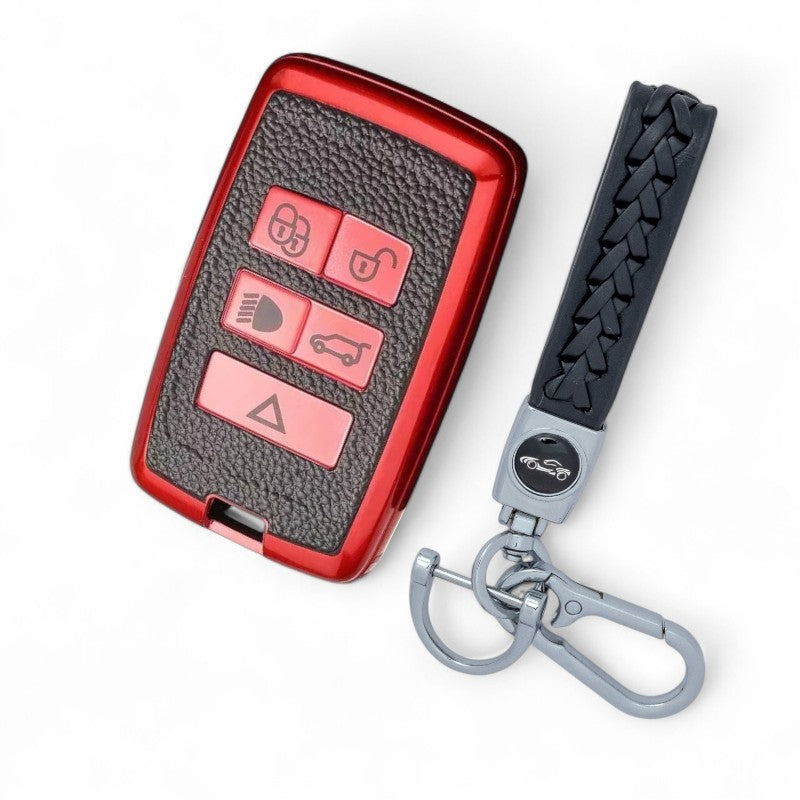 Key Fob Cover Case for Land Range Rover Discovery Rover Jaguar with Keychain