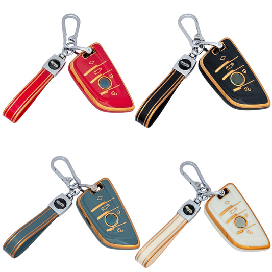 Keychain for BMW G30 F20 F30 F10 F46 X1 1 2 3 5 6 7 Remote Key Fob Cover Case