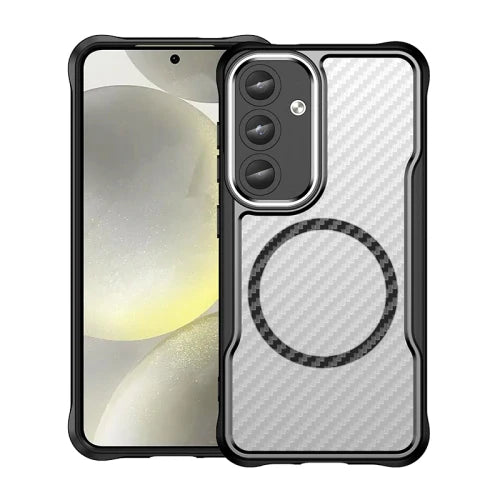 Samsung Galaxy S25 ULTRA compatible Transparent Carbon Fiber Phone Case – Slim, Shockproof, and Lightweight
