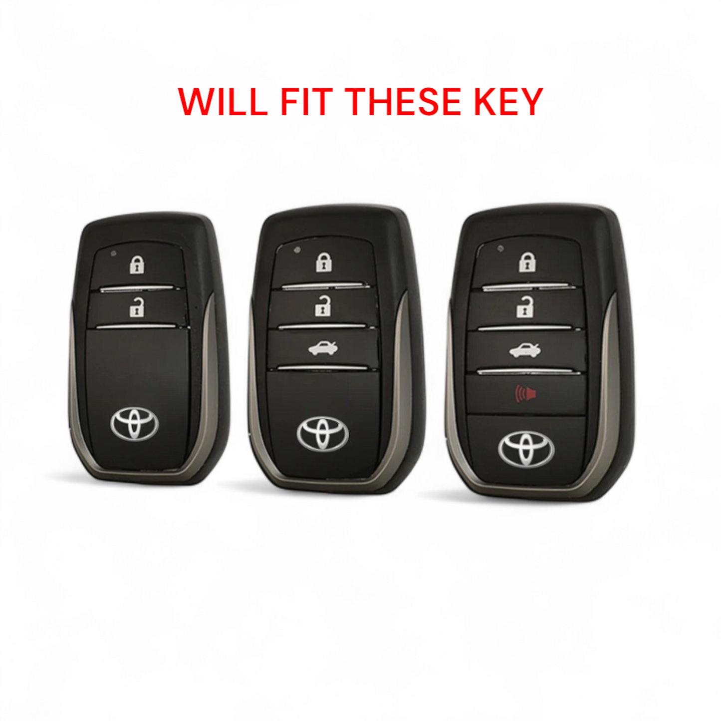 Key Cover for TOYOTA COROLLA YARIS AURIS RAV4 AYGO 2/3 Buttons Case Fob 11